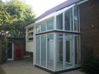 photo of lean to completed conservatory